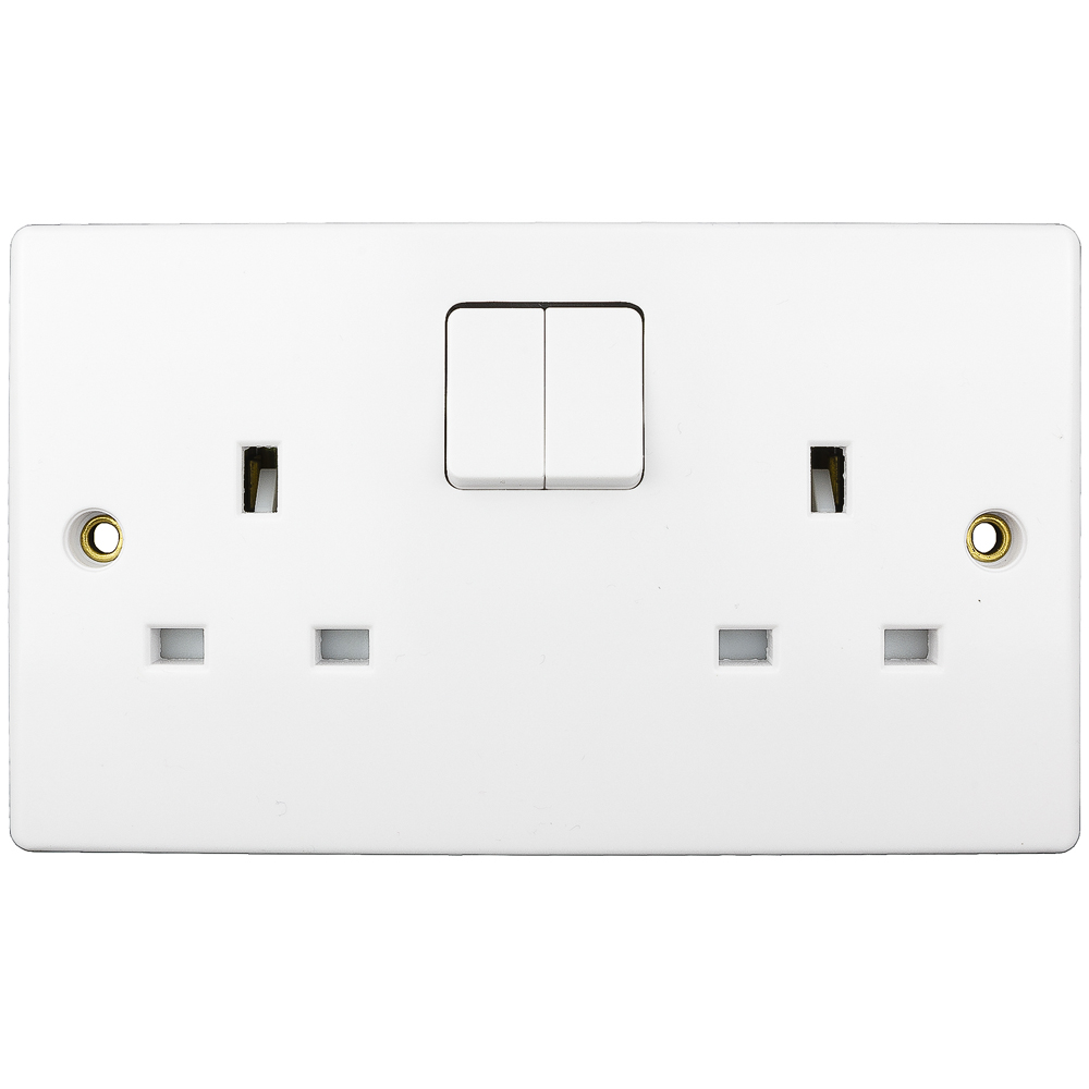 UWM 2 gang 13A switched socket outlet – SBID-Pro