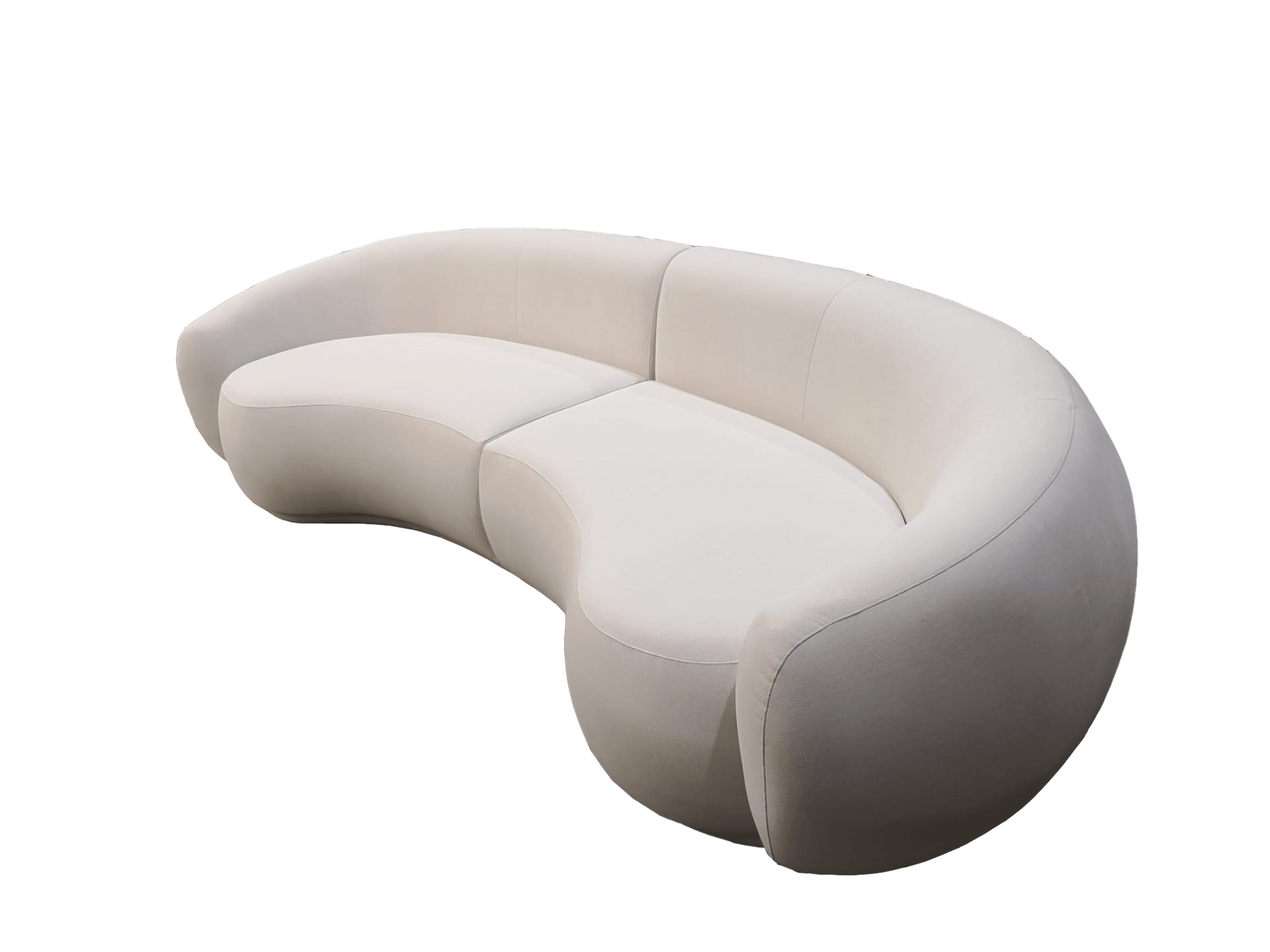 Kassavello Curved Sofa Modern White Sofa Kassavello Min 